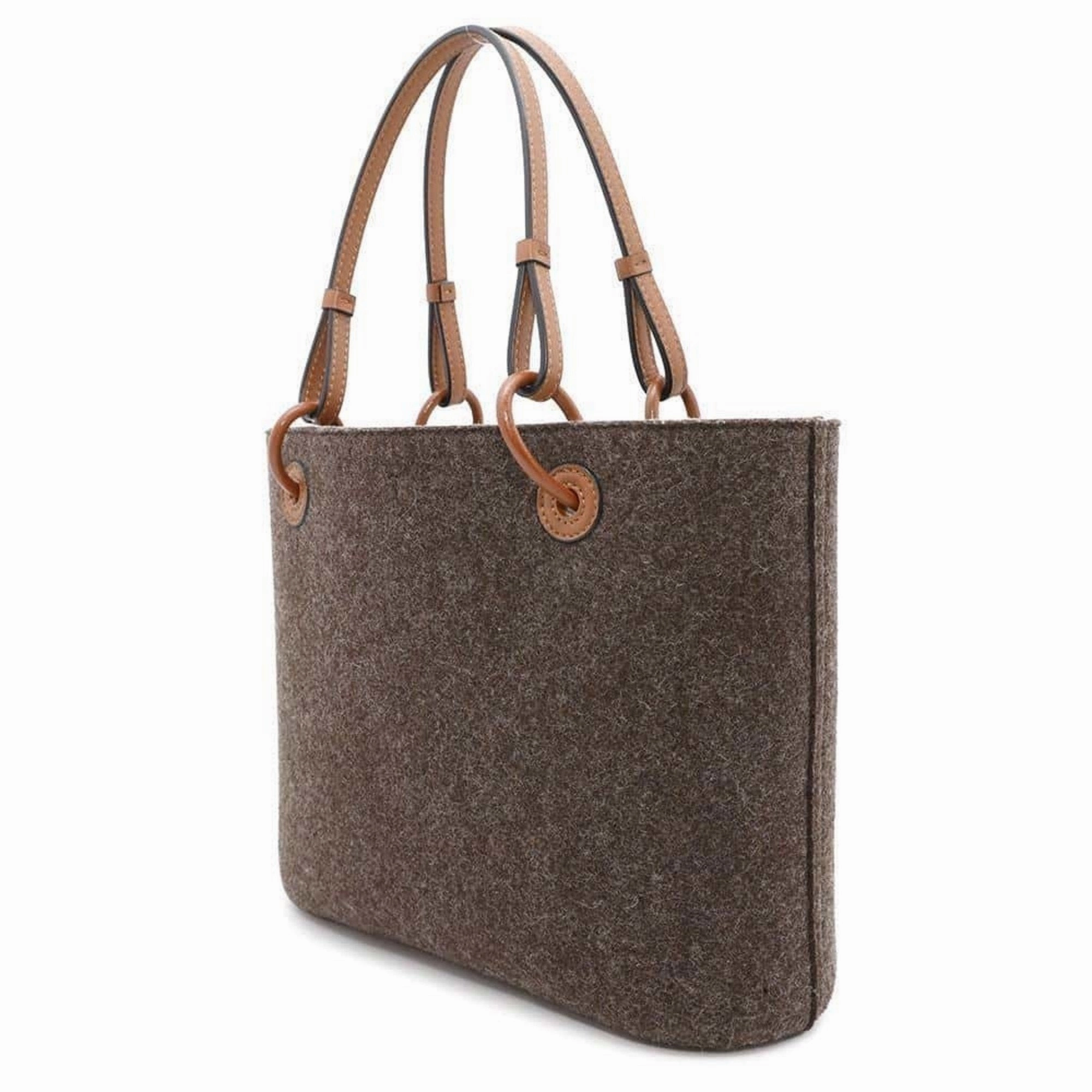 Loewe Felt Leather Basket Tote Bag (Pre-Owned)