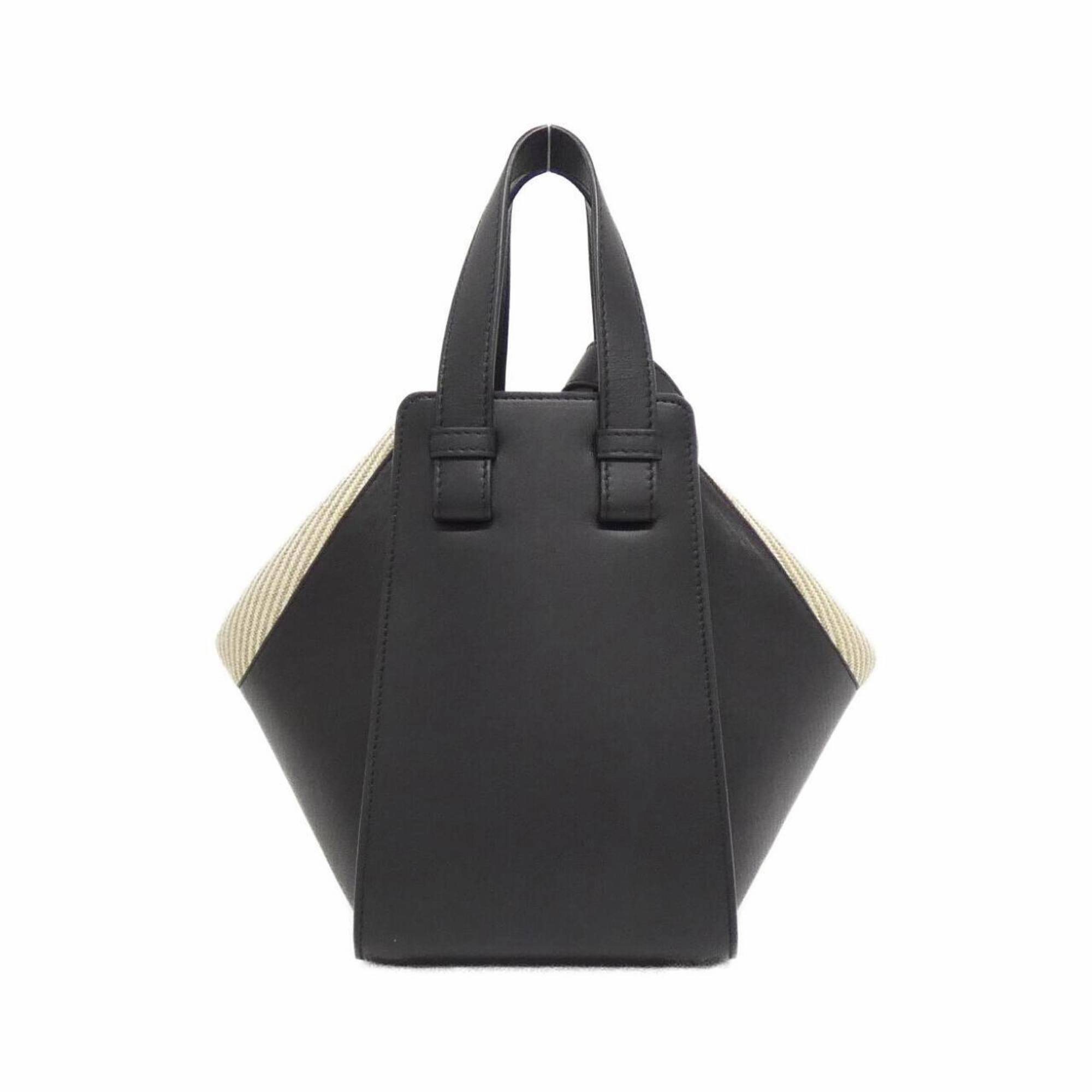 Loewe Leather Cotton Canvas Shoulder Bag (Pre-Owned)