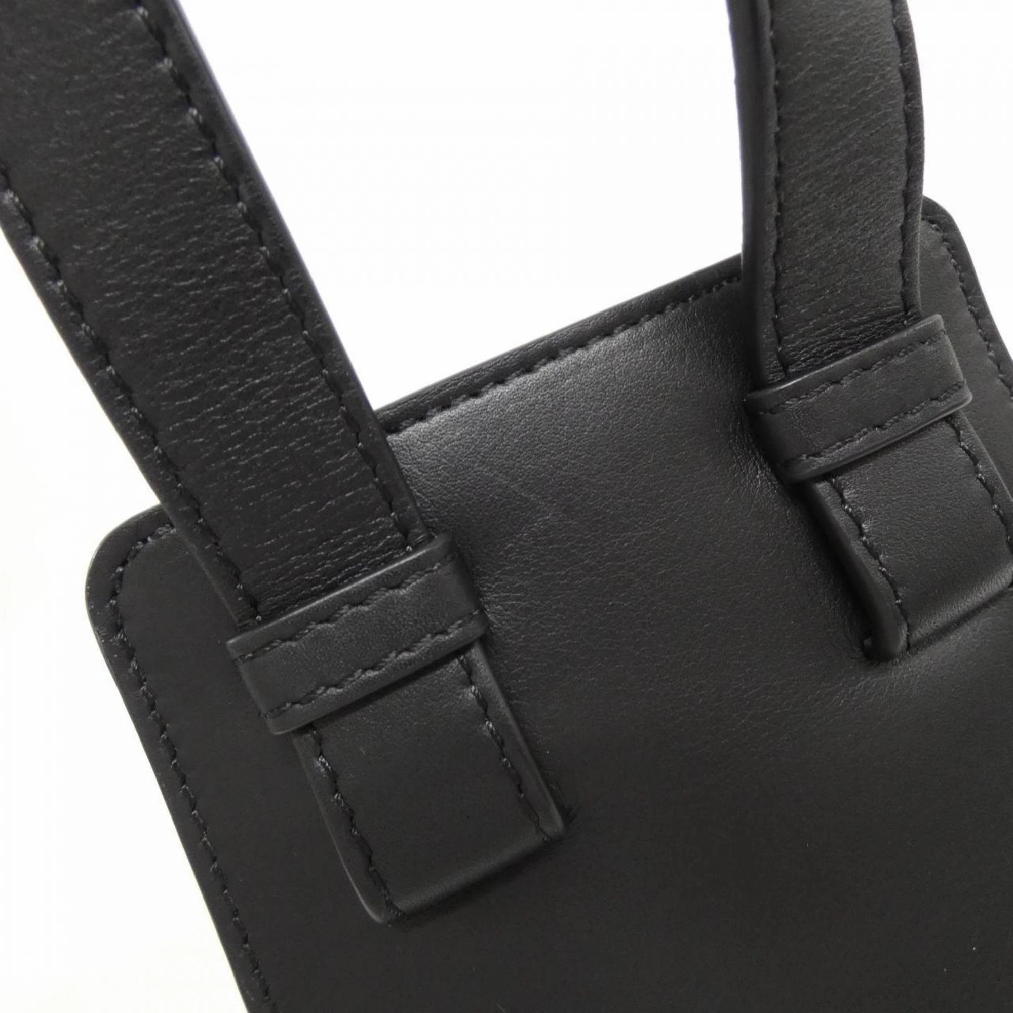 Loewe Leather Cotton Canvas Shoulder Bag (Pre-Owned)