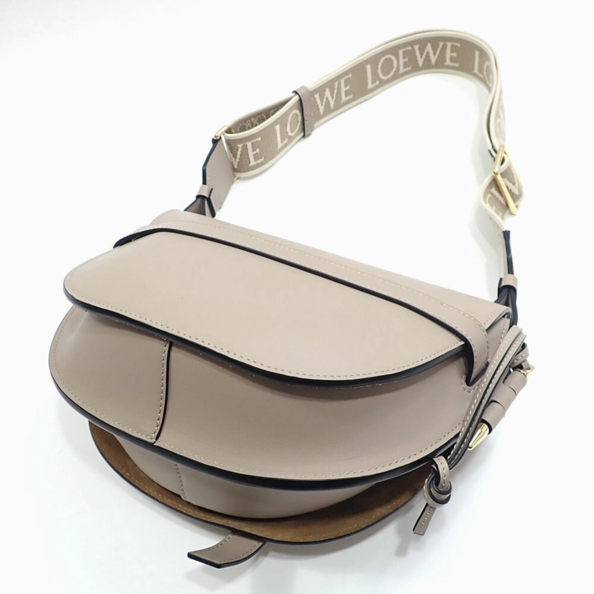 Loewe Leather Jacquard Shoulder Bag (Pre-Owned)