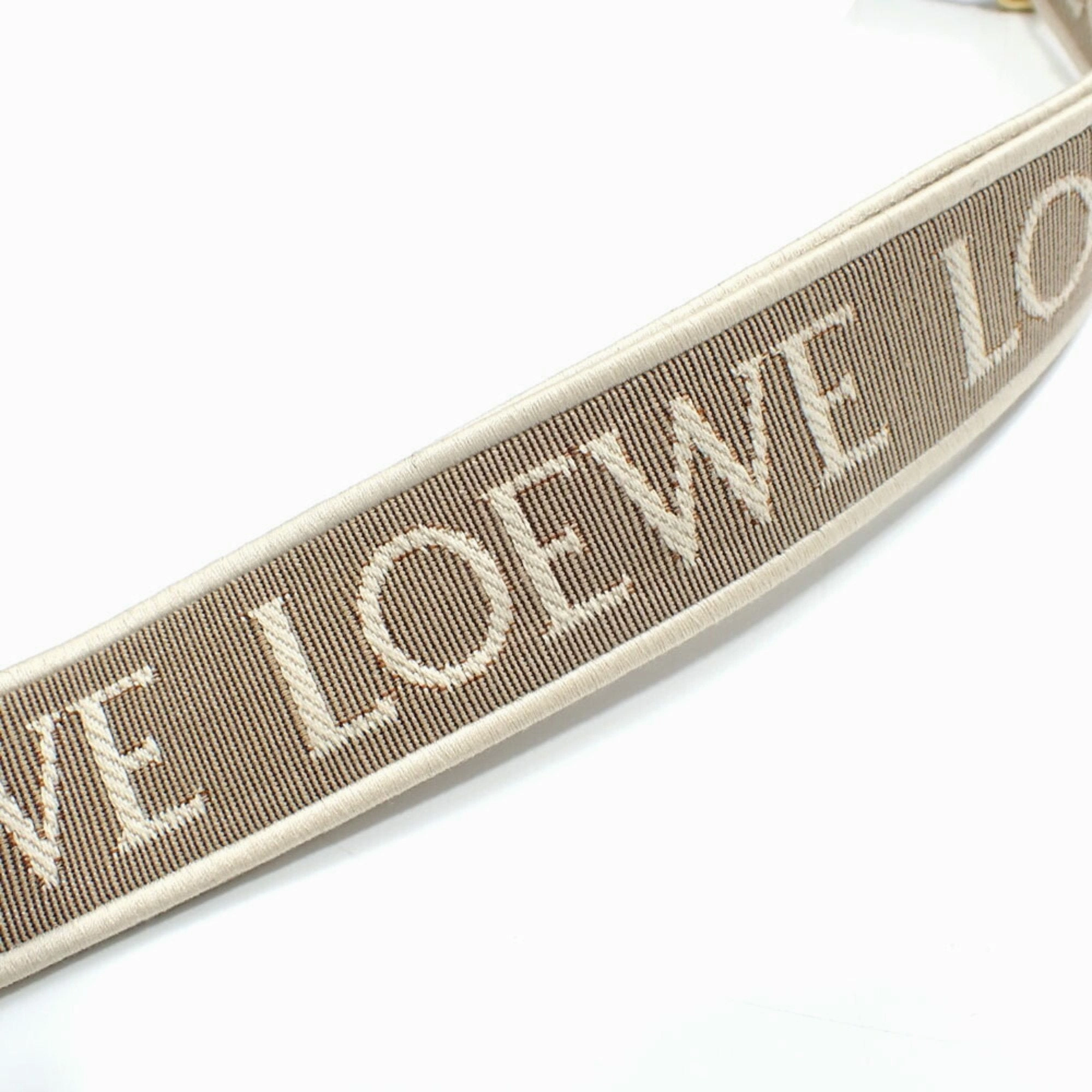 Loewe Leather Jacquard Shoulder Bag (Pre-Owned)