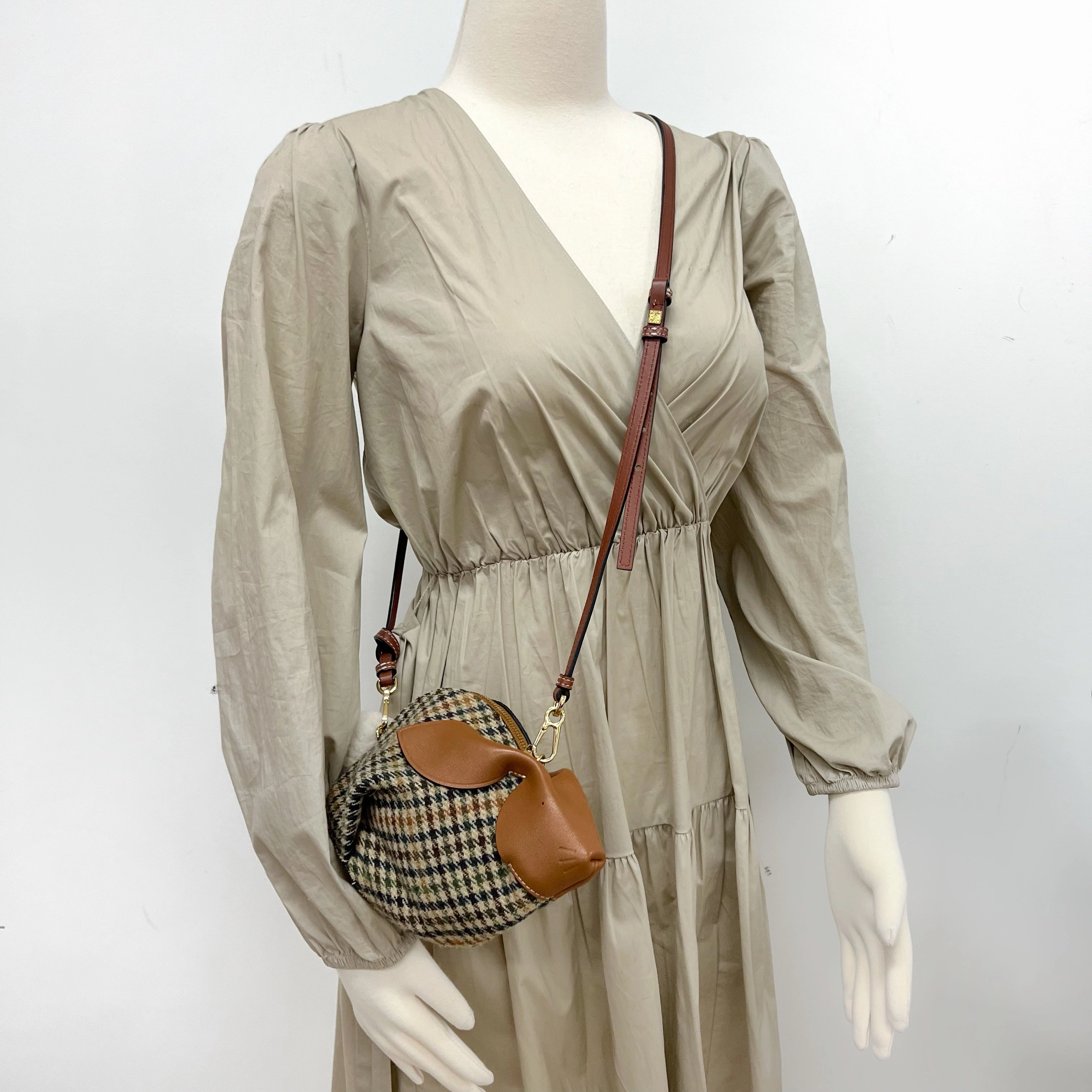 Loewe Mini Tan Bunny Crossbody Bag