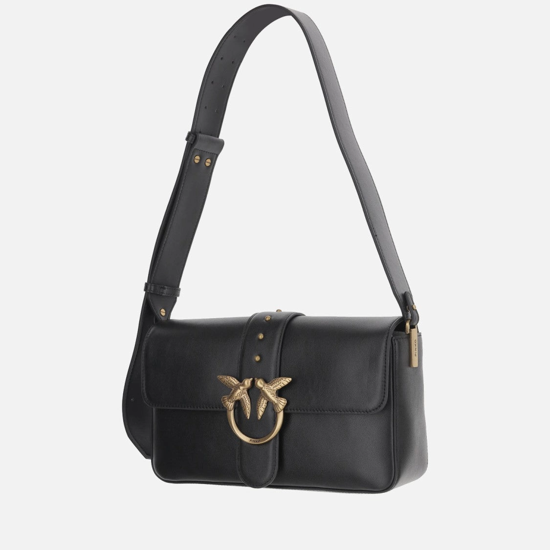 Logo Leather Shoulder Bag