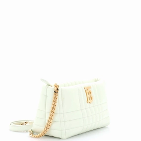 Lola Zip Shoulder Bag Quilted Leather Small