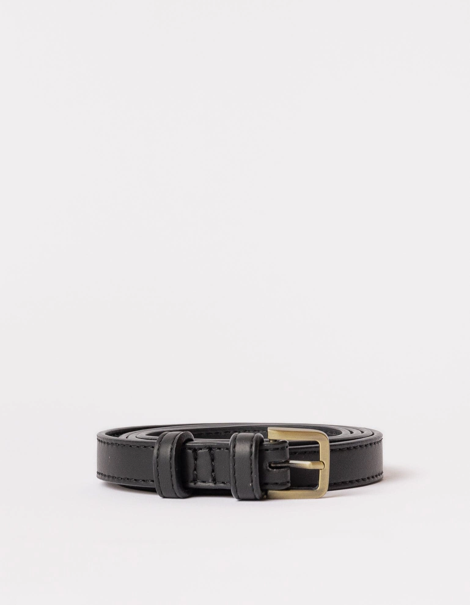 Long Apple Leather Vegan Belt Bag Strap | Black