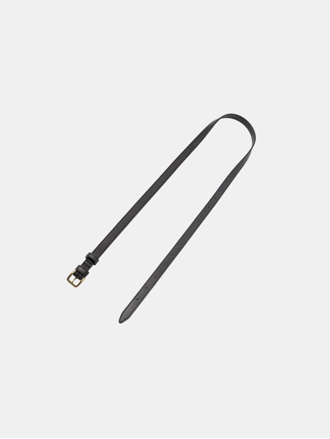 Long Apple Leather Vegan Belt Bag Strap | Black