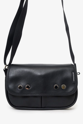 Longchamp Black Leather`trs Paris` Small Crossbody Bag