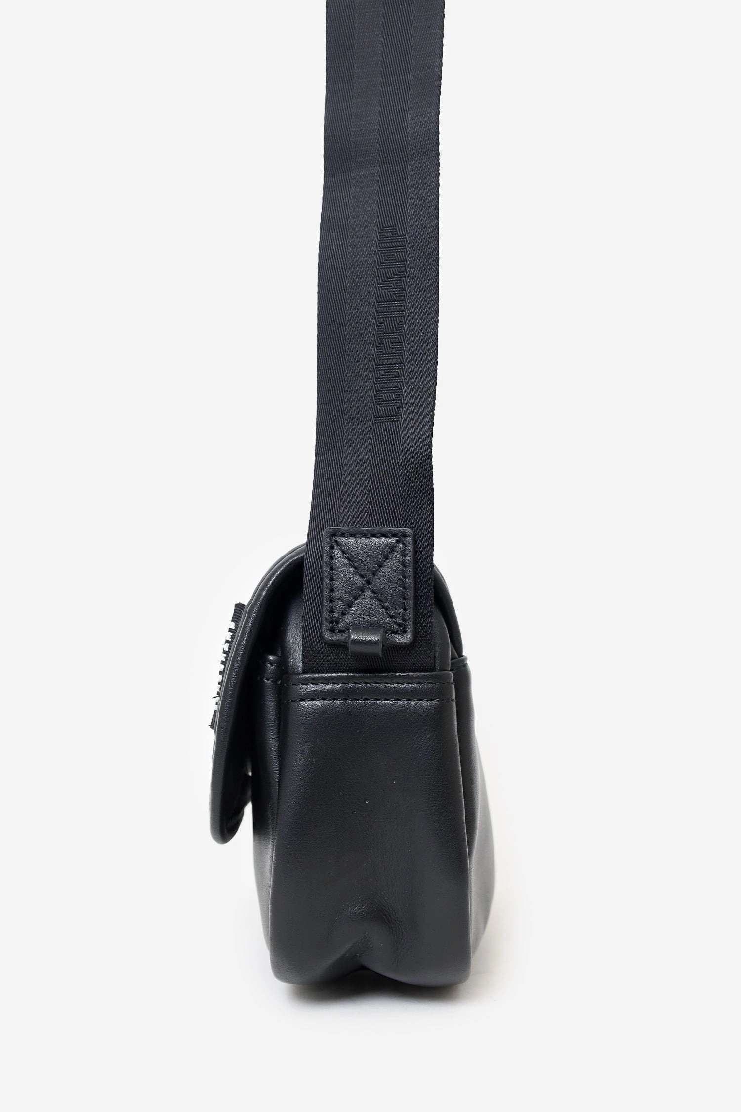 Longchamp Black Leather`trs Paris` Small Crossbody Bag