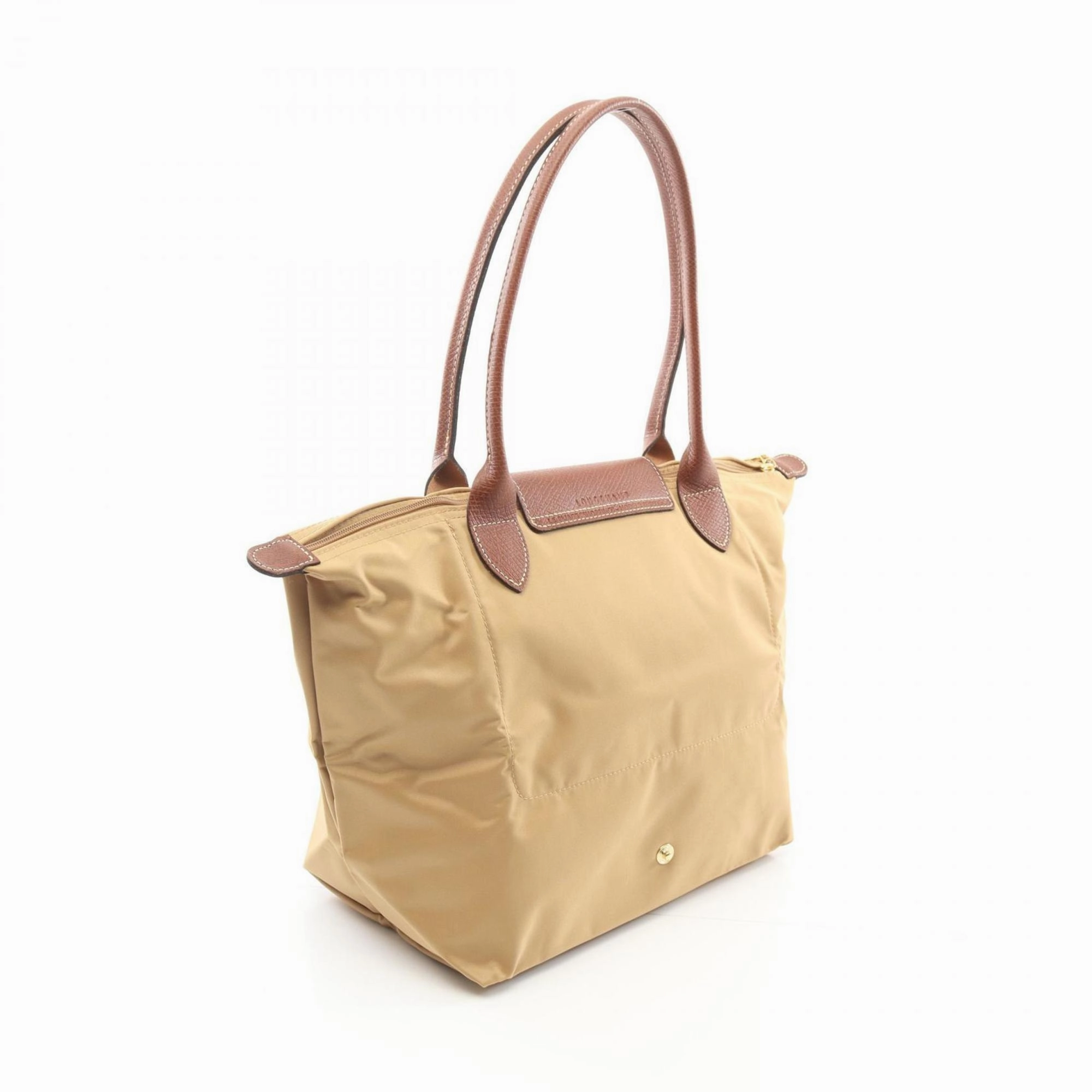 Longchamp  Canvas Leather Tote Bag (Pre-Owned)