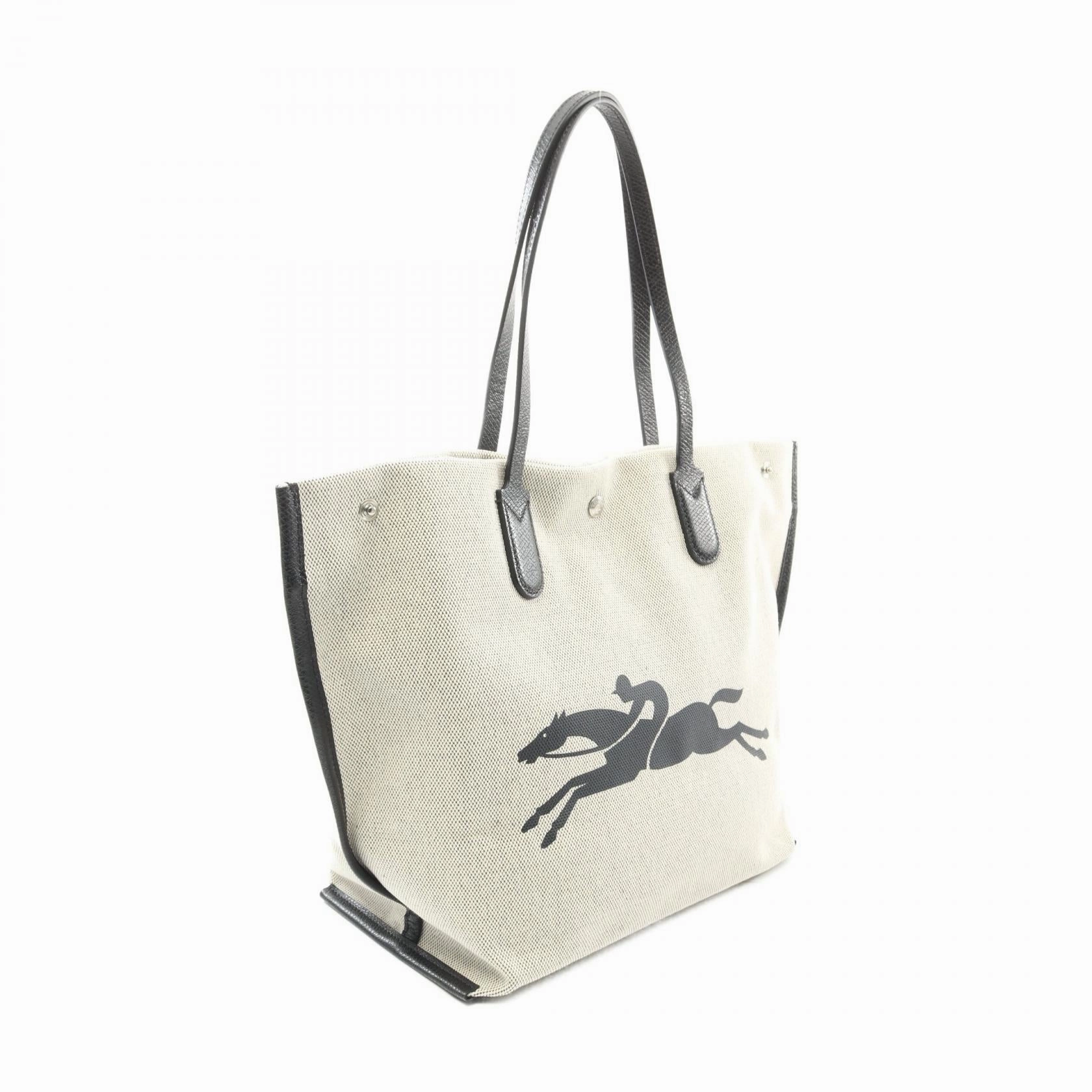 Longchamp Essential L Tote Bag Fabric Leather