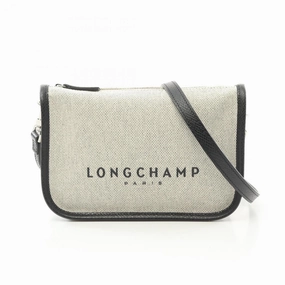 Longchamp  Fabric Leather Shoulder Bag (Pre-Owned)
