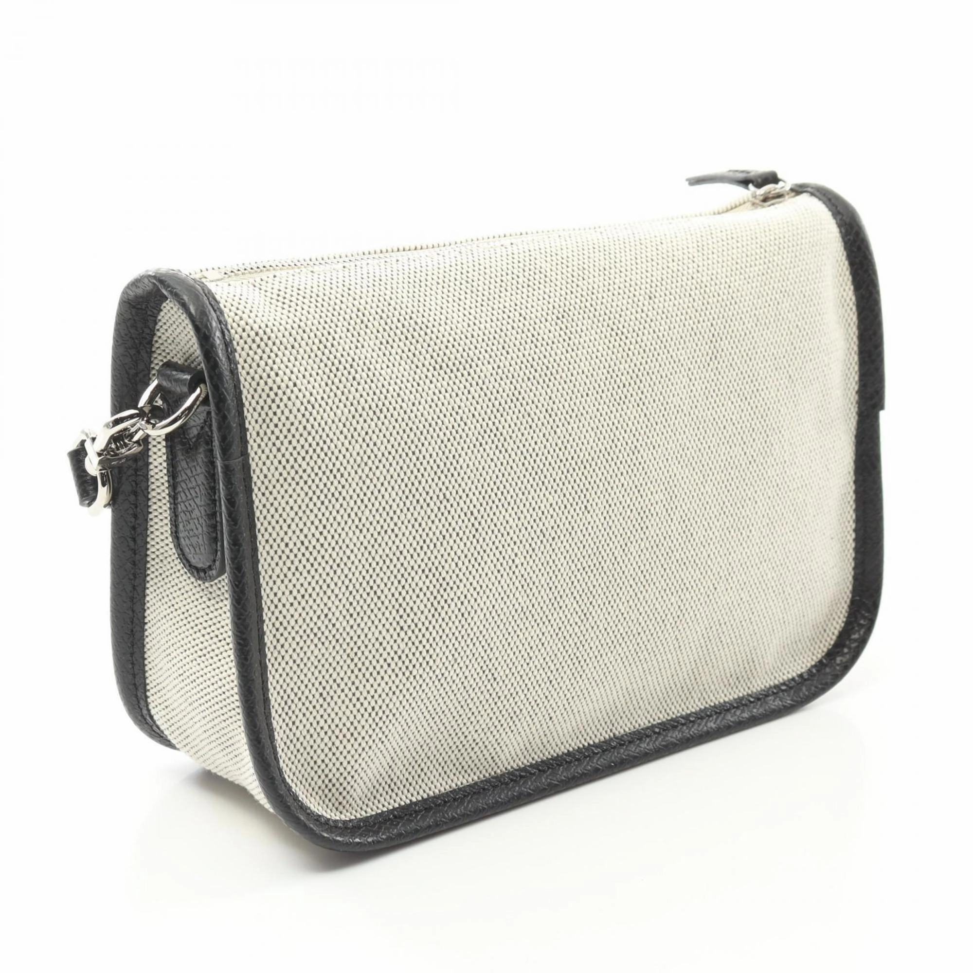 Longchamp  Fabric Leather Shoulder Bag (Pre-Owned)