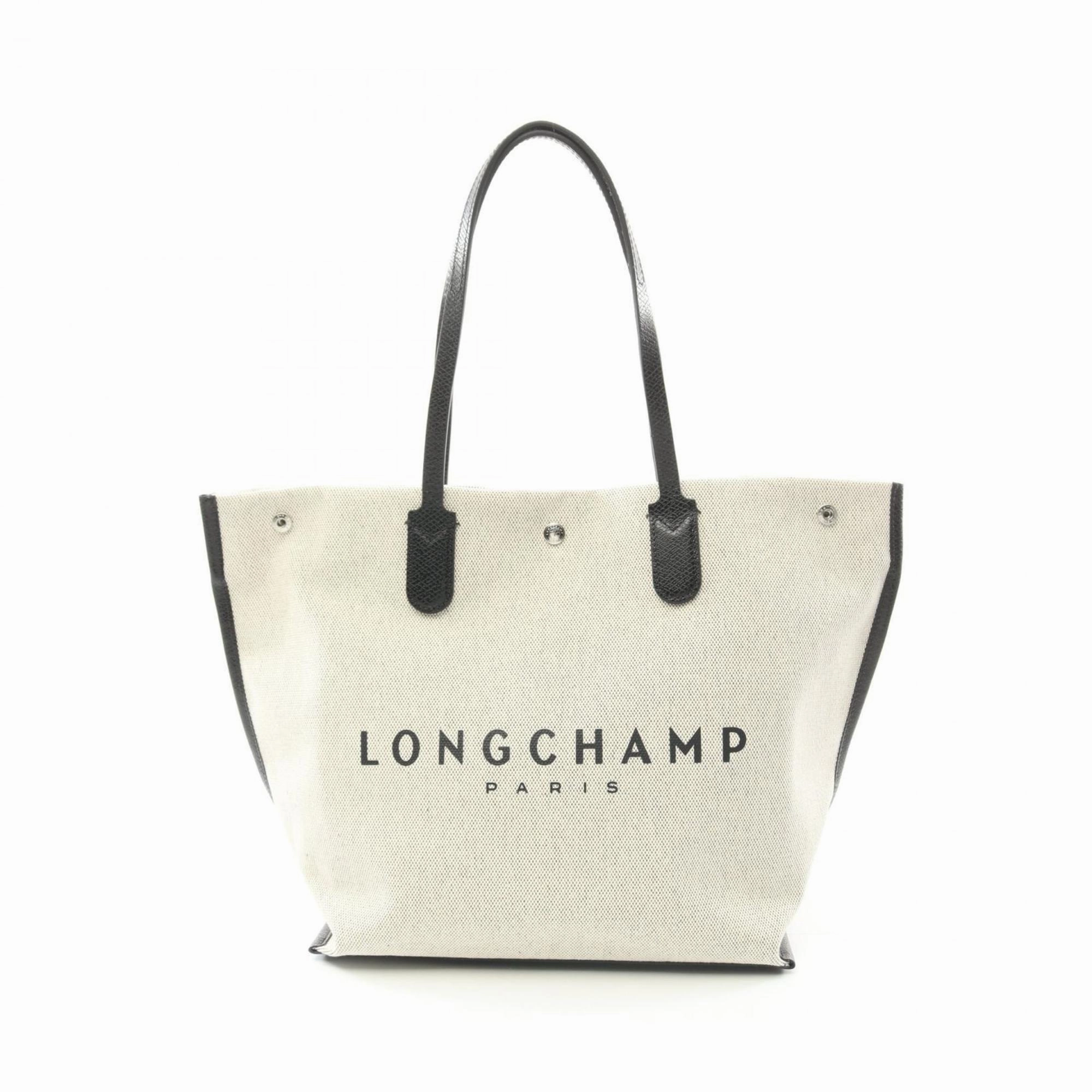 Longchamp  Fabric Leather Tote Bag (Pre-Owned)