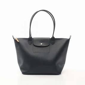 Longchamp Le Pliage City L Canvas Leather Tote Bag