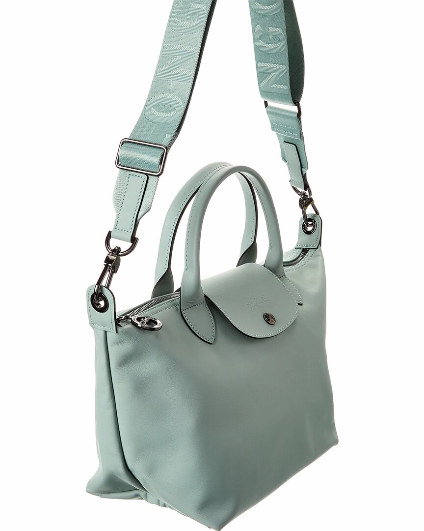 Longchamp Le Pliage Extra Small Leather Short Handle Handbag with Strap