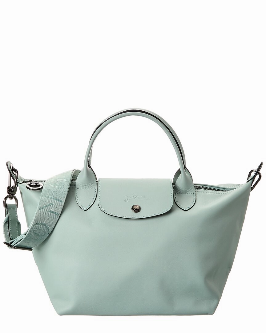 Longchamp Le Pliage Extra Small Leather Short Handle Handbag with Strap