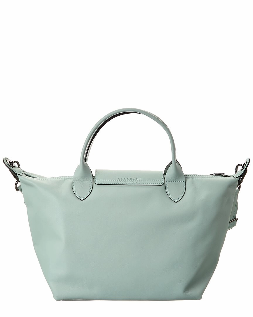 Longchamp Le Pliage Extra Small Leather Short Handle Handbag with Strap