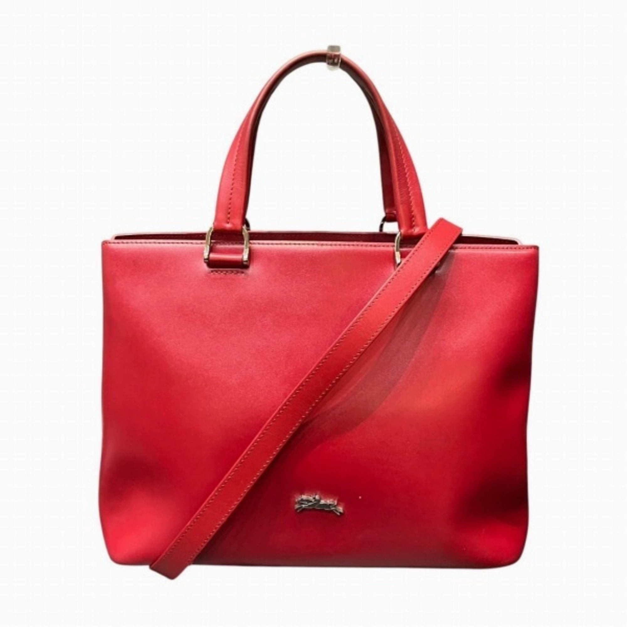 Longchamp Leather Shoulder Bag Tote Bag (Pre-Owned)