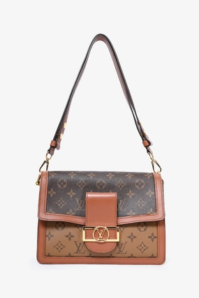 Louis Vuitton 2019 Monogram/Reverse Monogram Dauphine MM Shoulder Bag