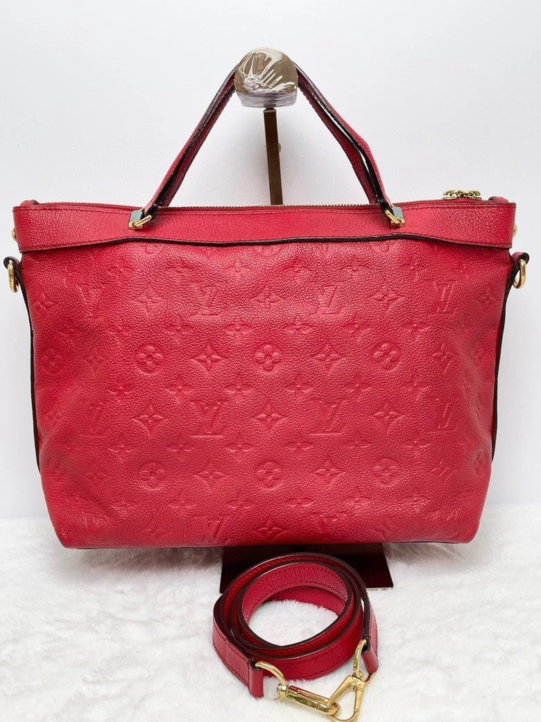 Louis Vuitton Bastille Red Leather Shoulder Bag Large