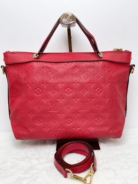 Louis Vuitton Bastille Red Leather Shoulder Bag Large