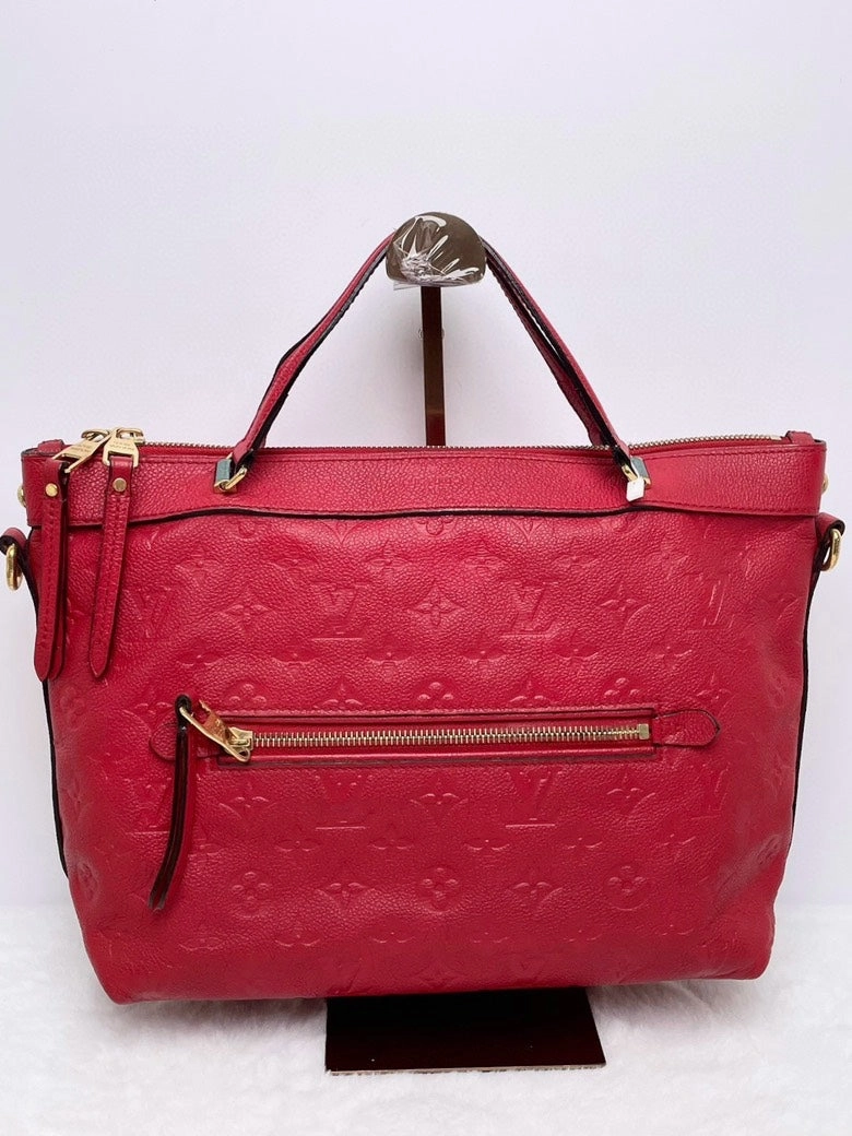 Louis Vuitton Bastille Red Leather Shoulder Bag Large