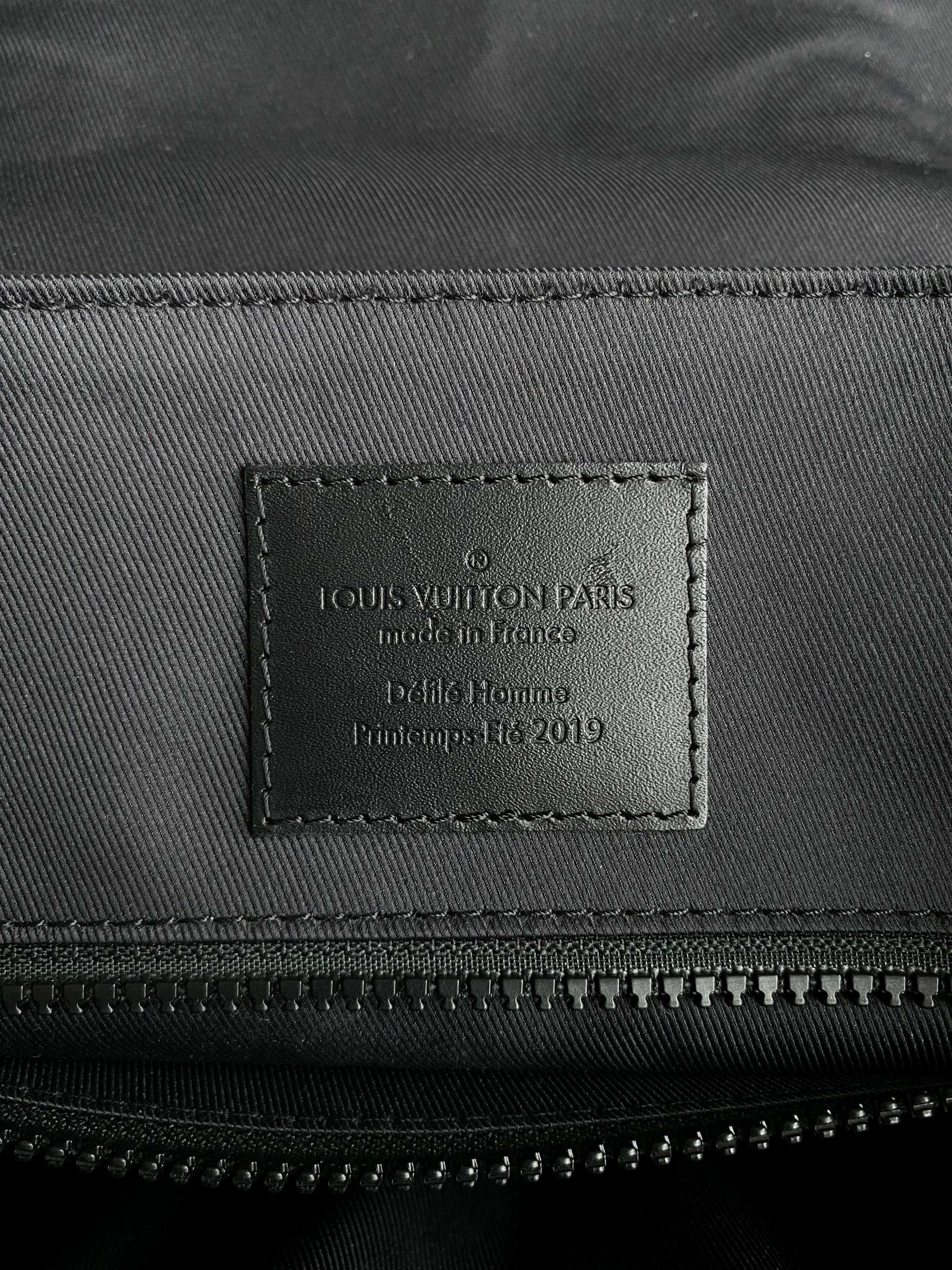 Louis Vuitton Black & Orange Taurillon Leather Monogram Christopher Backpack