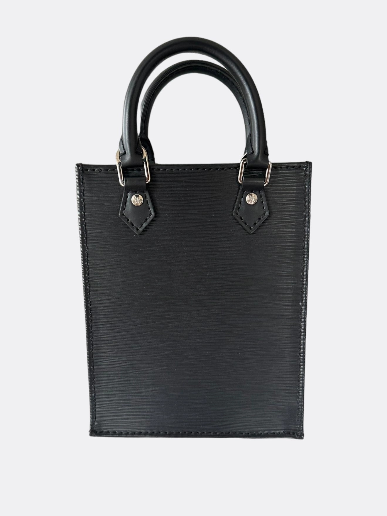 Louis Vuitton Black EPI Mini Sac Plat