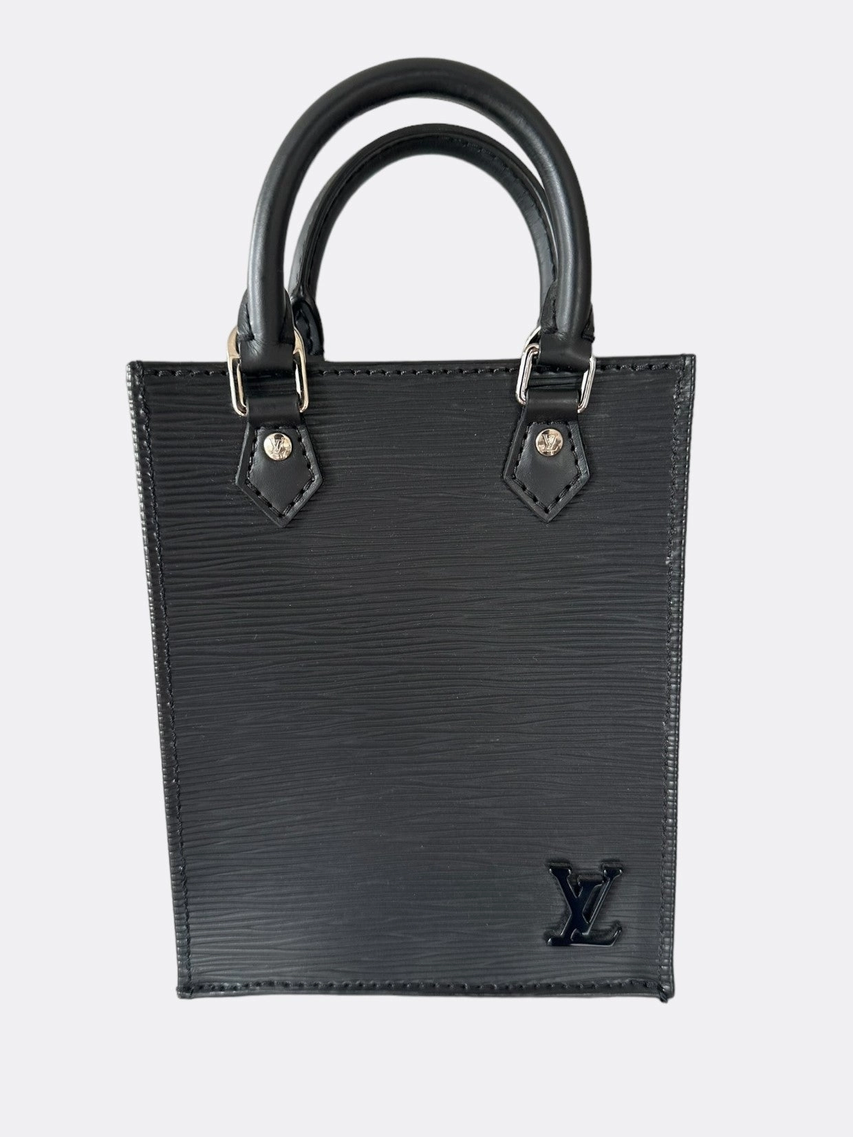 Louis Vuitton Black EPI Mini Sac Plat