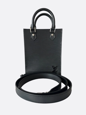 Louis Vuitton Black EPI Mini Sac Plat