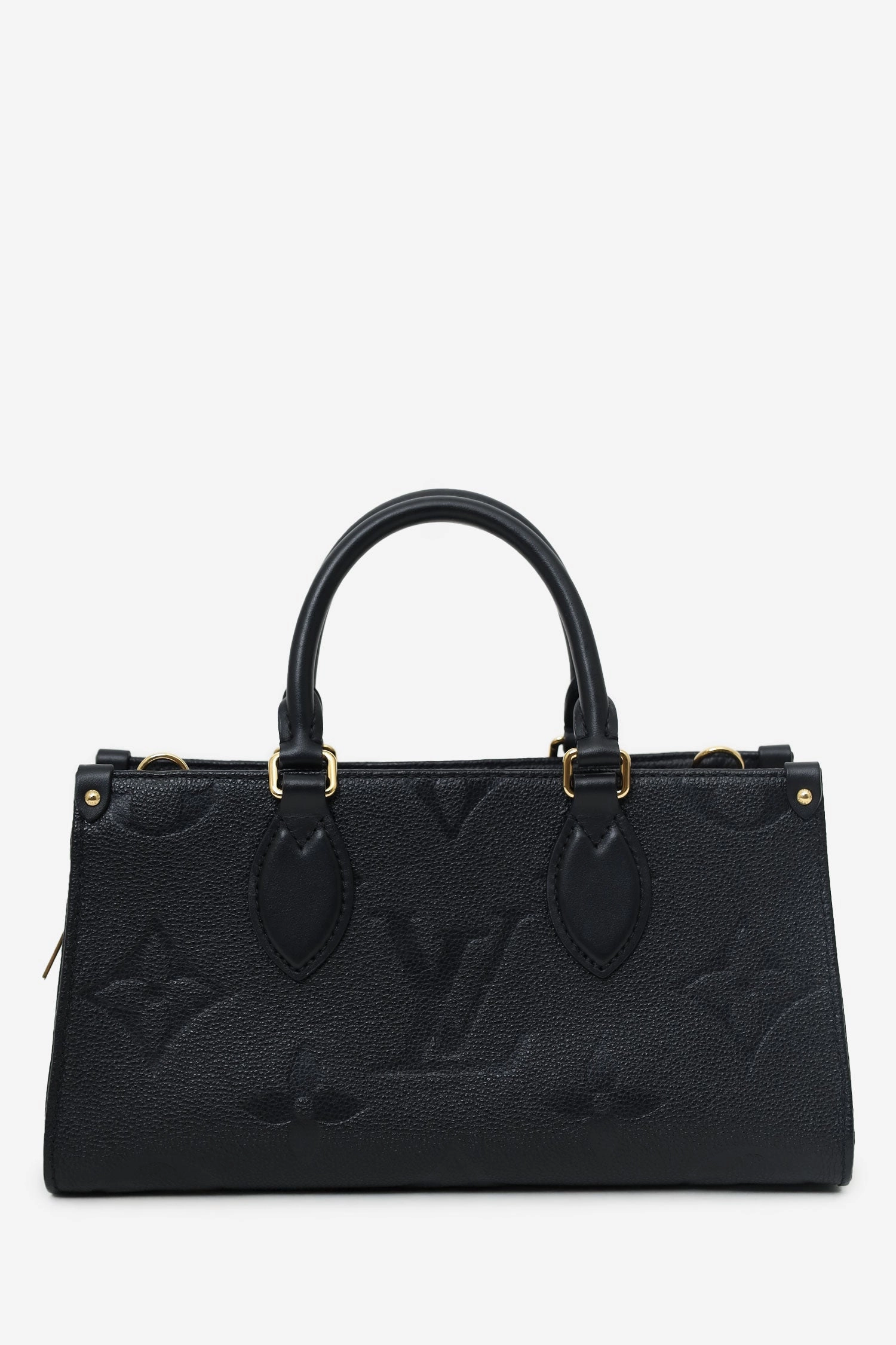 Louis Vuitton Black Monogram Empreinte Leather 'On The Go' Bag with Strap