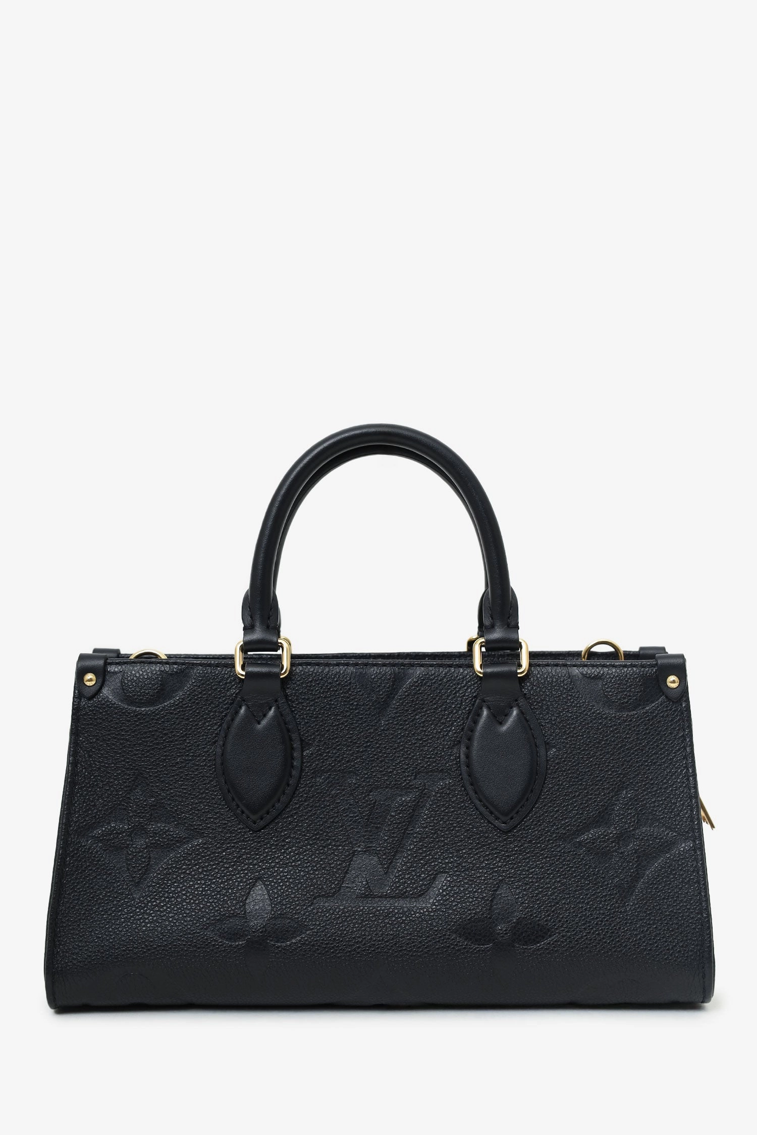 Louis Vuitton Black Monogram Empreinte Leather 'On The Go' Bag with Strap