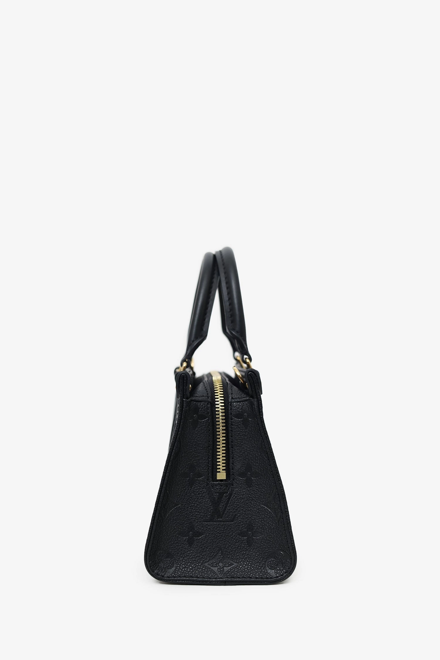 Louis Vuitton Black Monogram Empreinte Leather 'On The Go' Bag with Strap