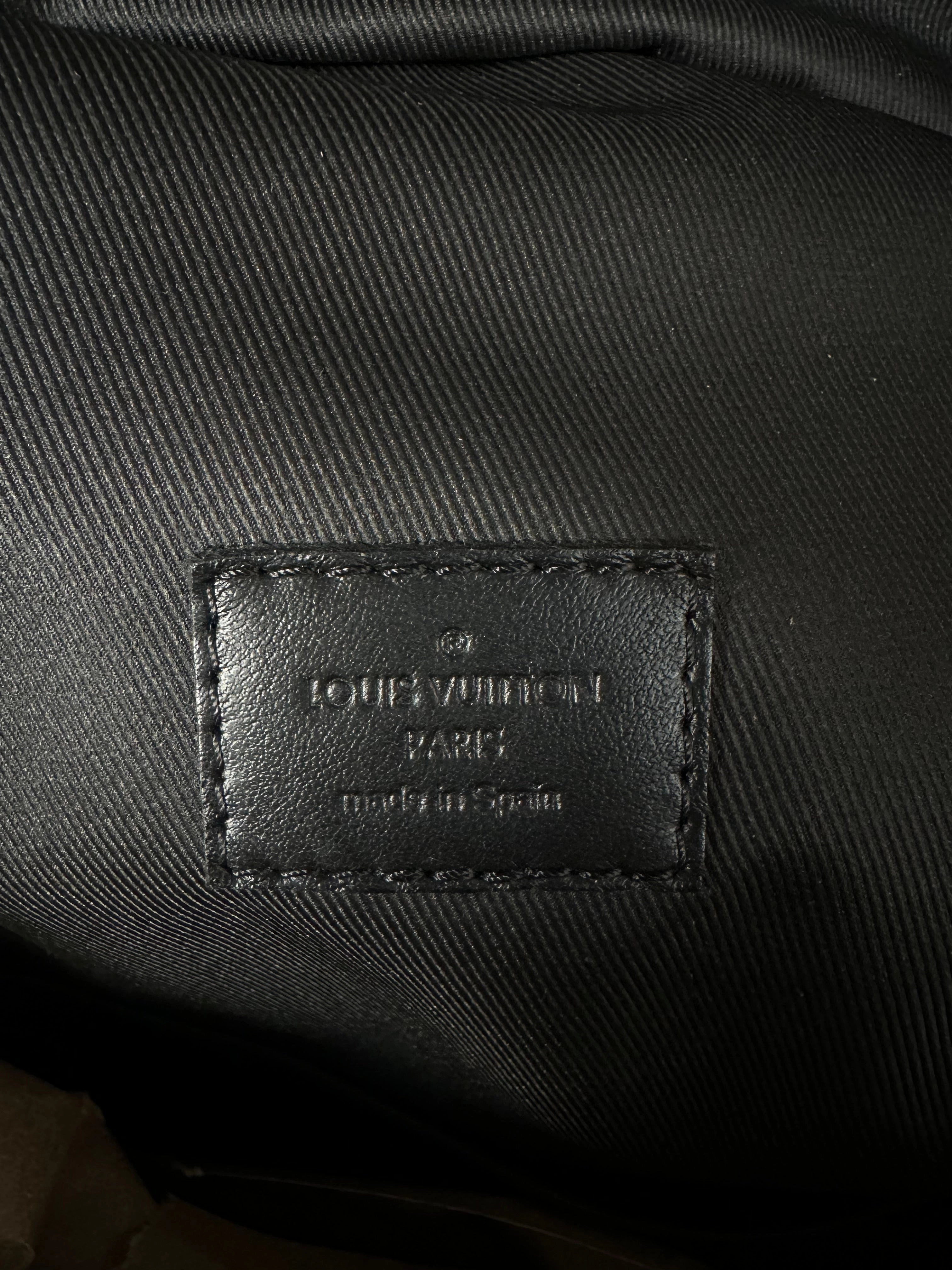 Louis Vuitton Black Shadow Monogram Sprinter Backpack