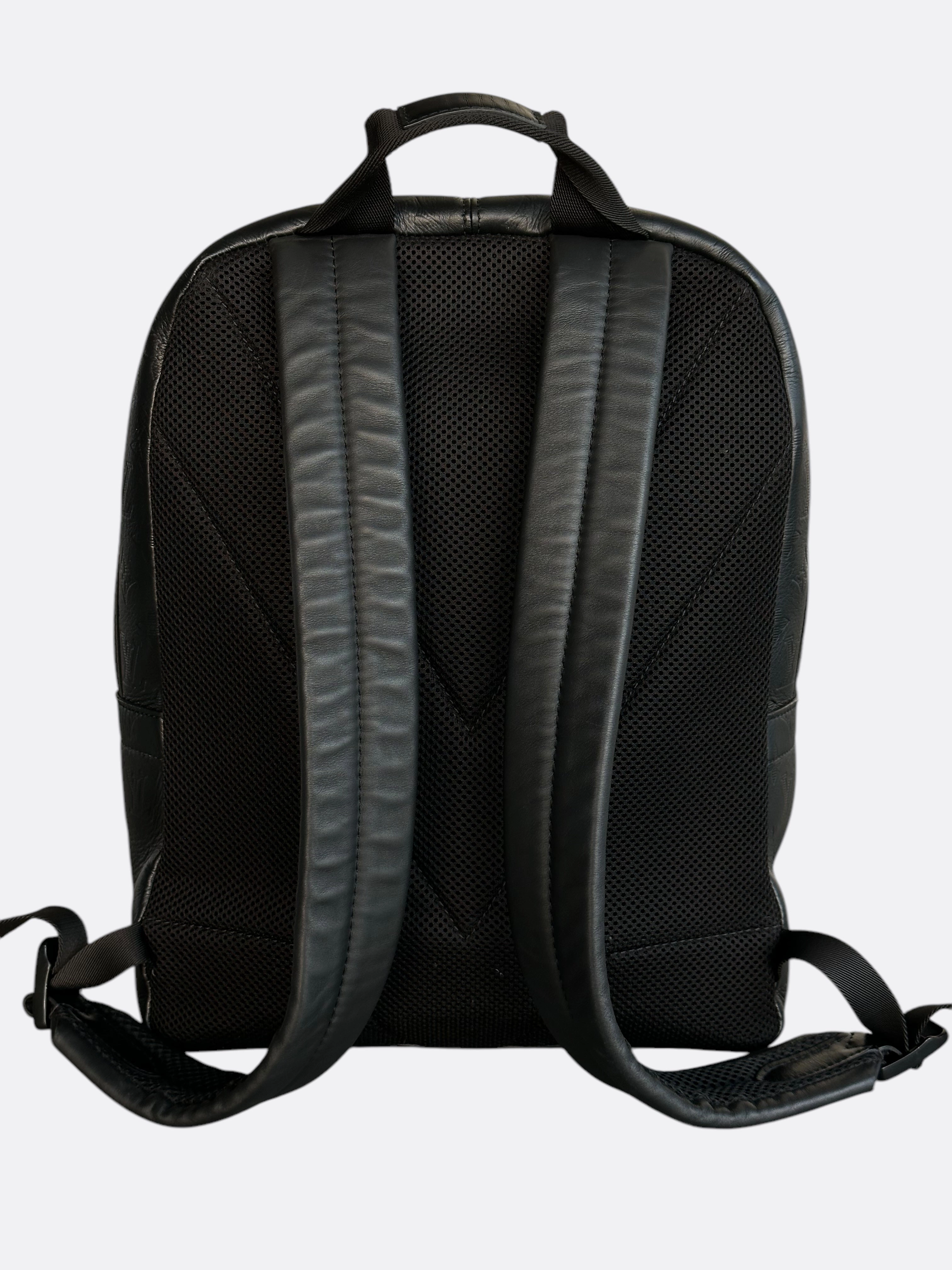 Louis Vuitton Black Shadow Monogram Sprinter Backpack