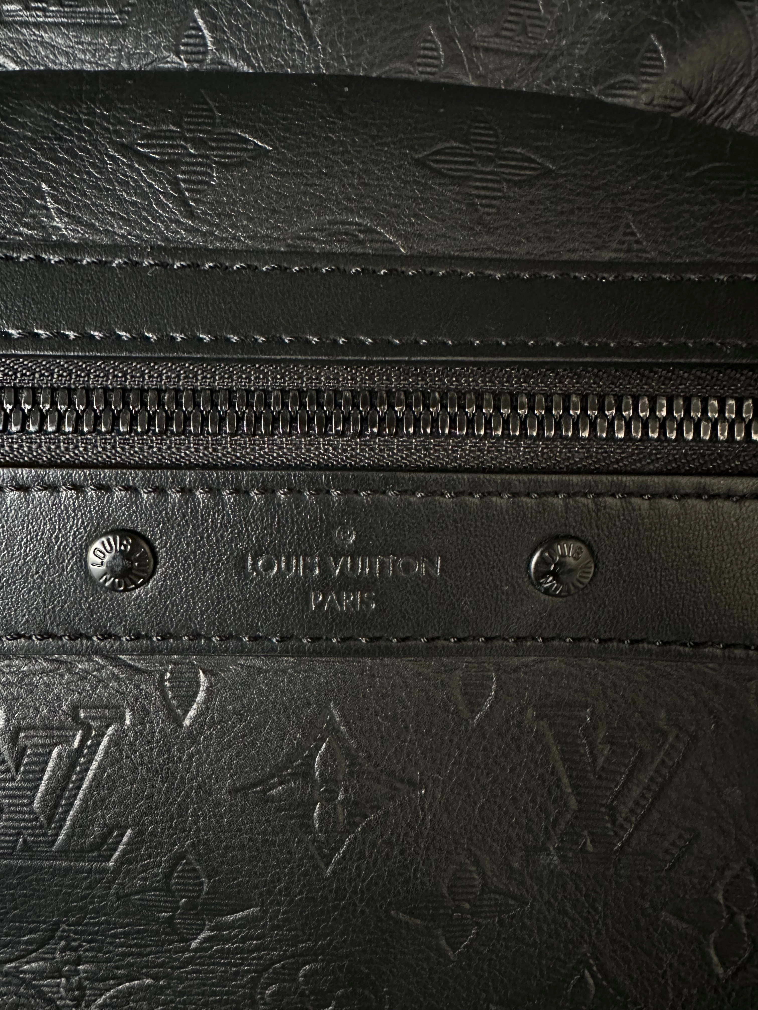 Louis Vuitton Black Shadow Monogram Sprinter Backpack