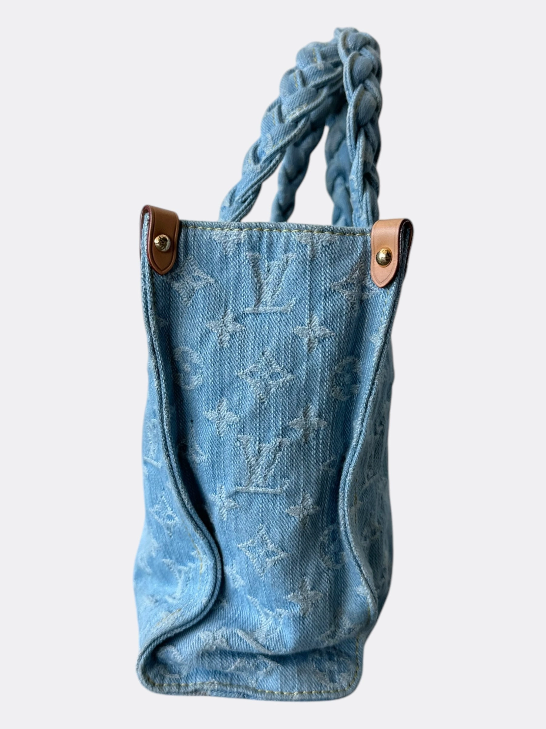 Louis Vuitton Blue Denim Monogram Braided OnTheGo PM