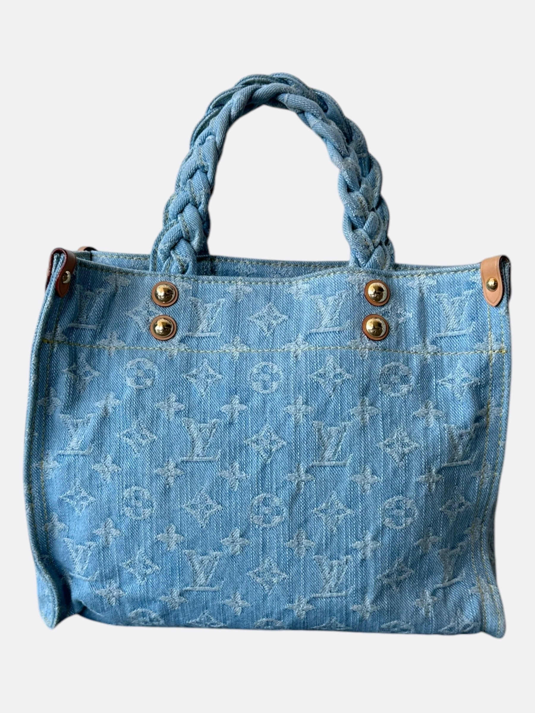 Louis Vuitton Blue Denim Monogram Braided OnTheGo PM