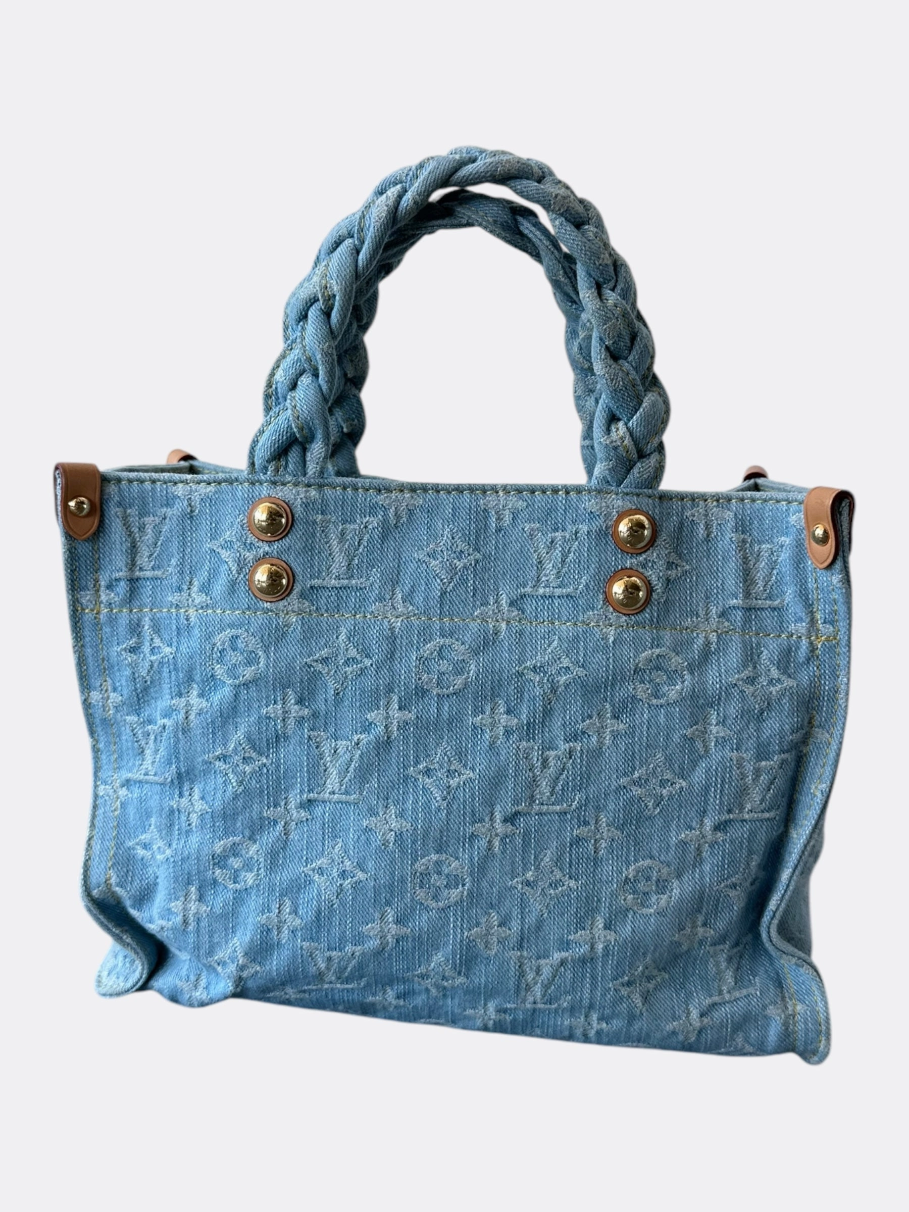 Louis Vuitton Blue Denim Monogram Braided OnTheGo PM