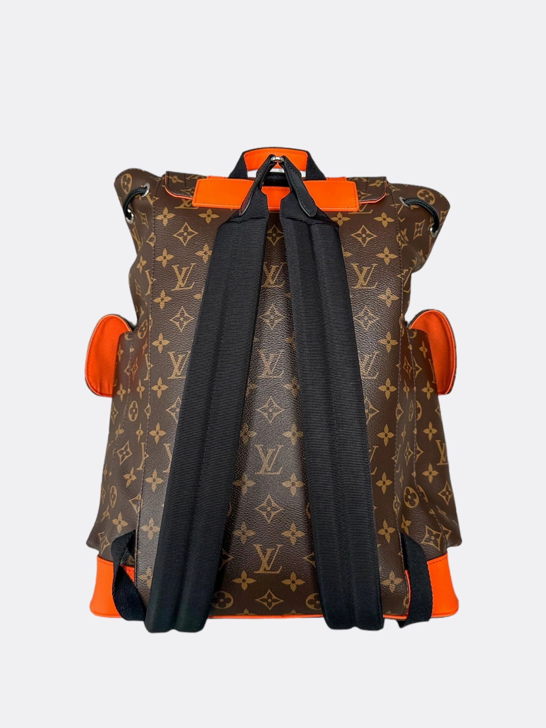 Louis Vuitton Brown Monogram & Orange Christopher Backpack