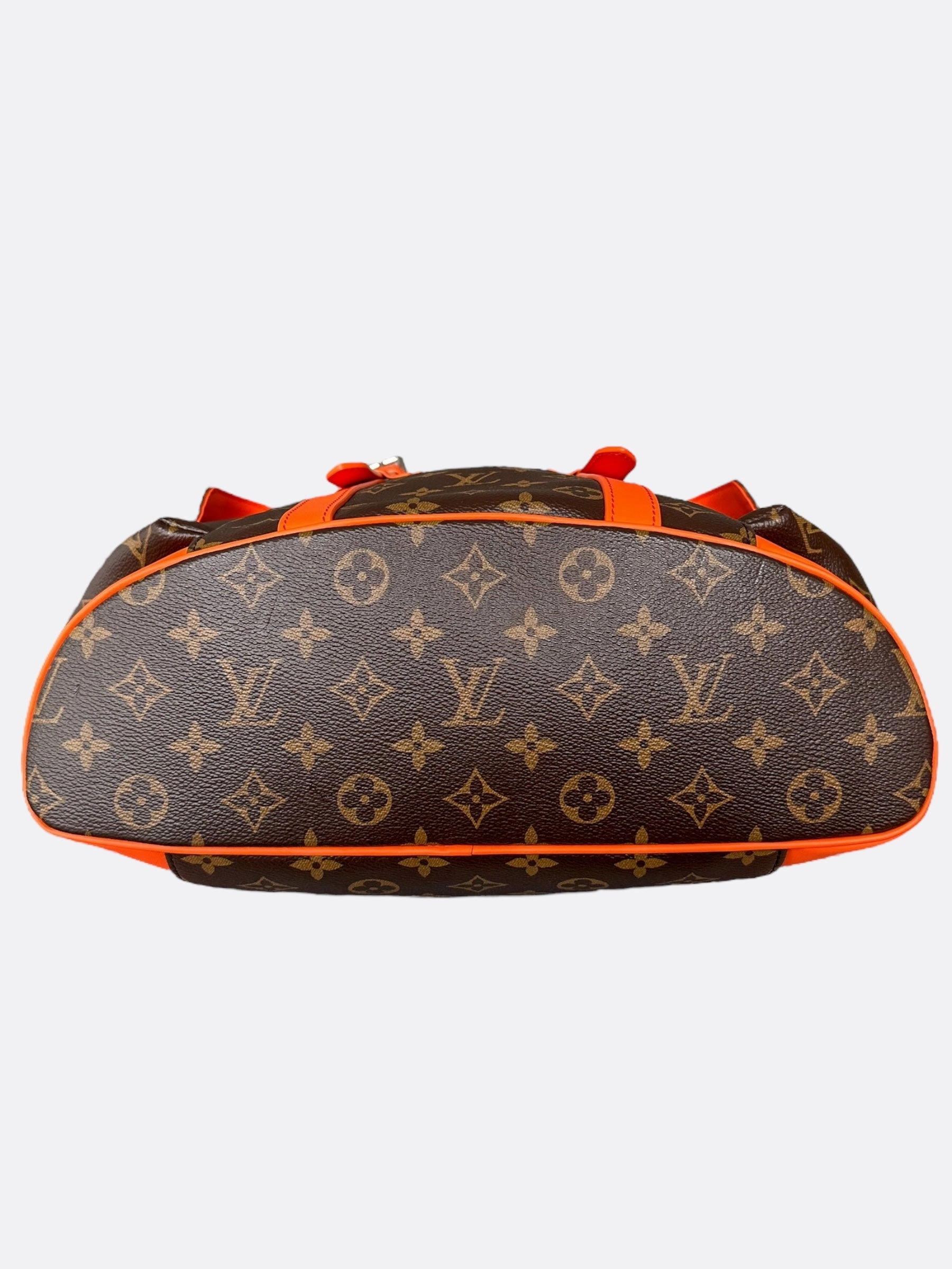 Louis Vuitton Brown Monogram & Orange Christopher Backpack
