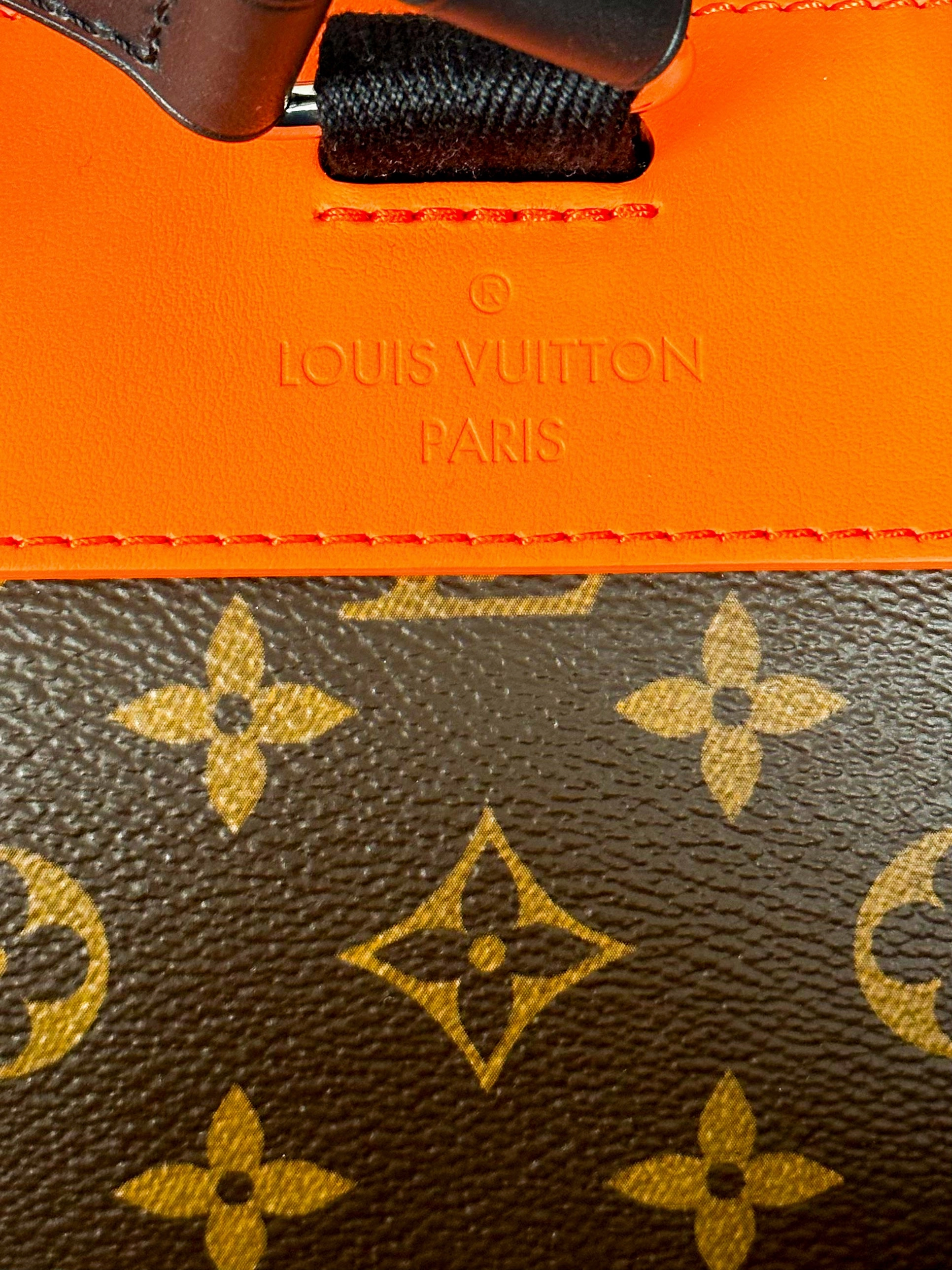 Louis Vuitton Brown Monogram & Orange Christopher Backpack