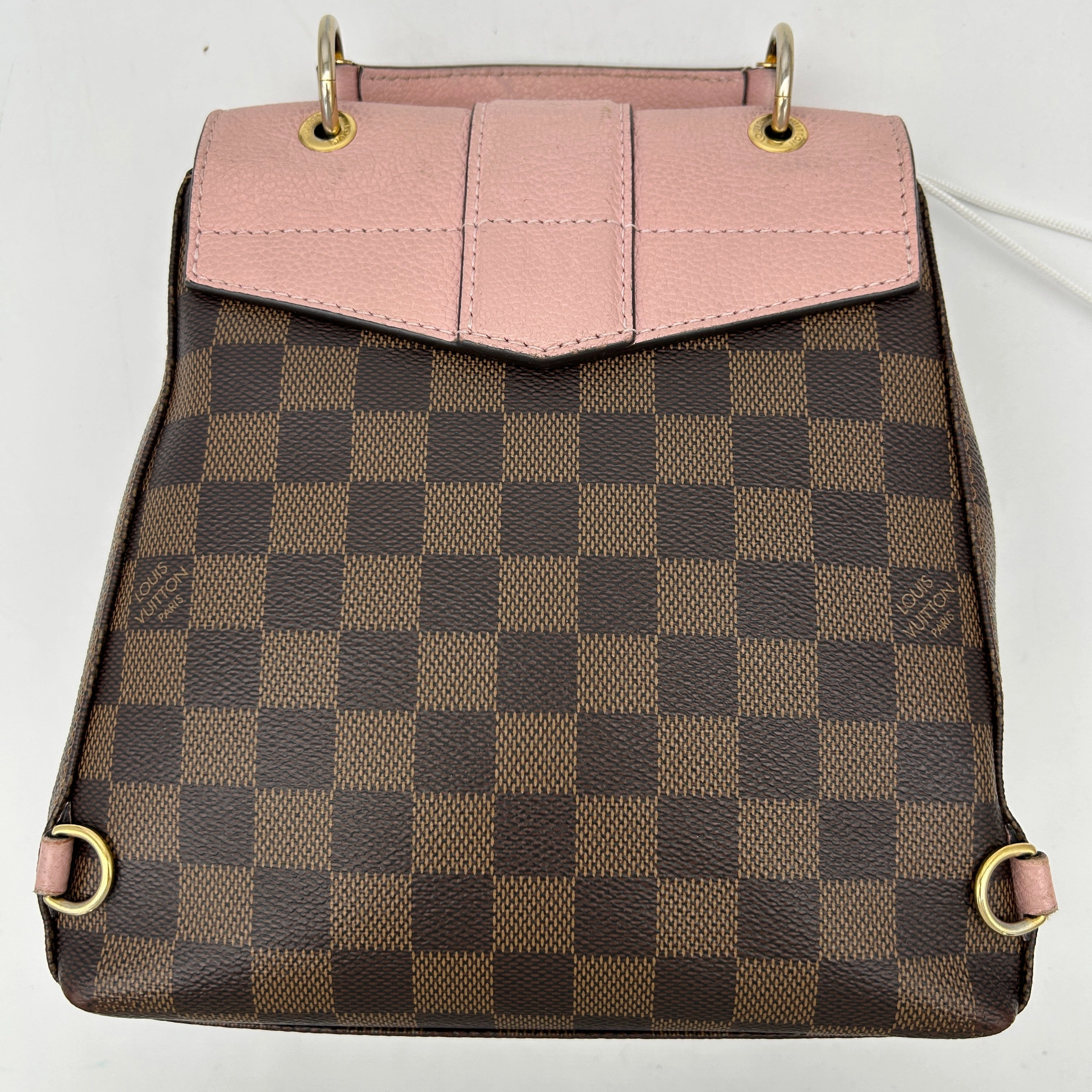 Louis Vuitton Clapton Brown Damier Ebene Rose Backpack Medium