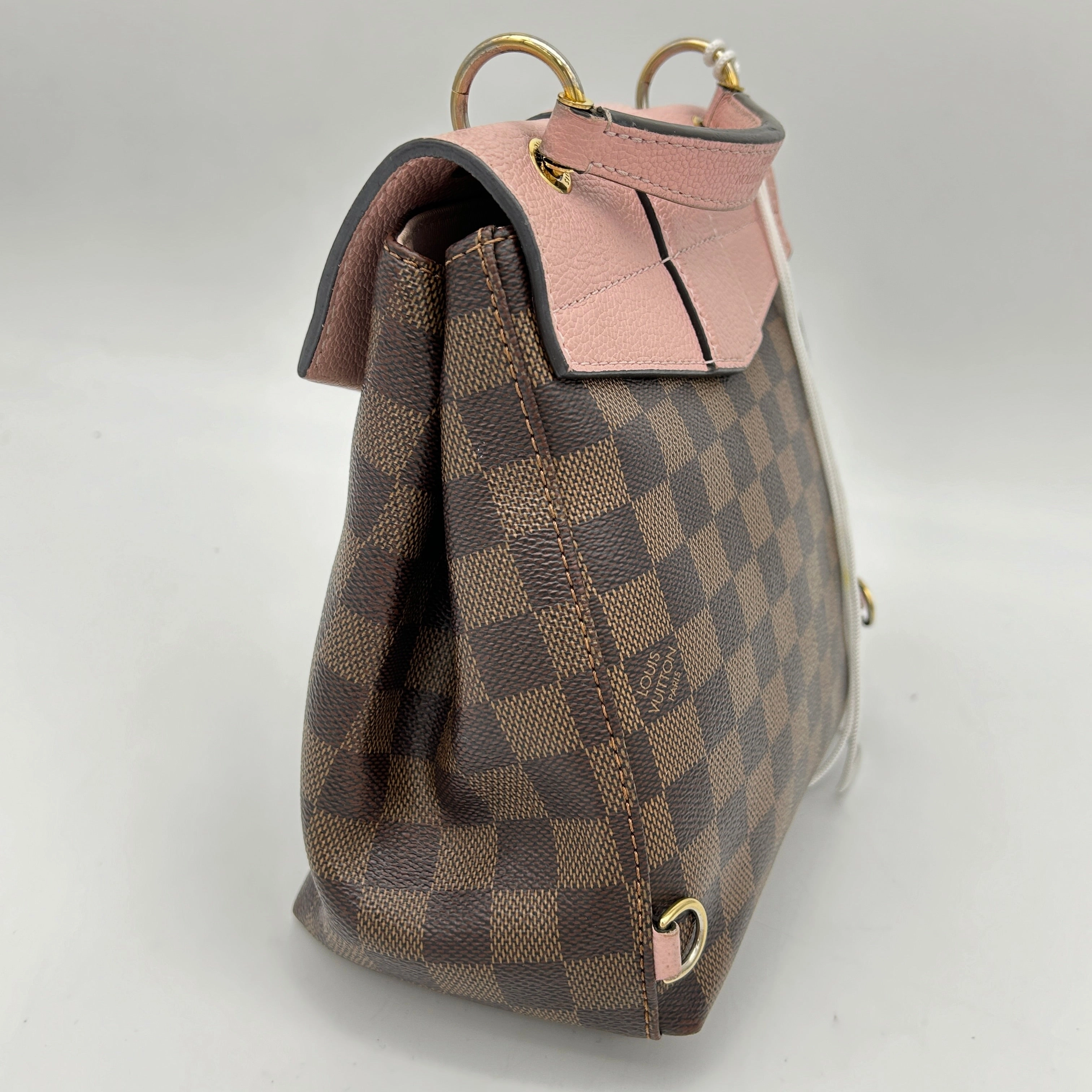 Louis Vuitton Clapton Brown Damier Ebene Rose Backpack Medium