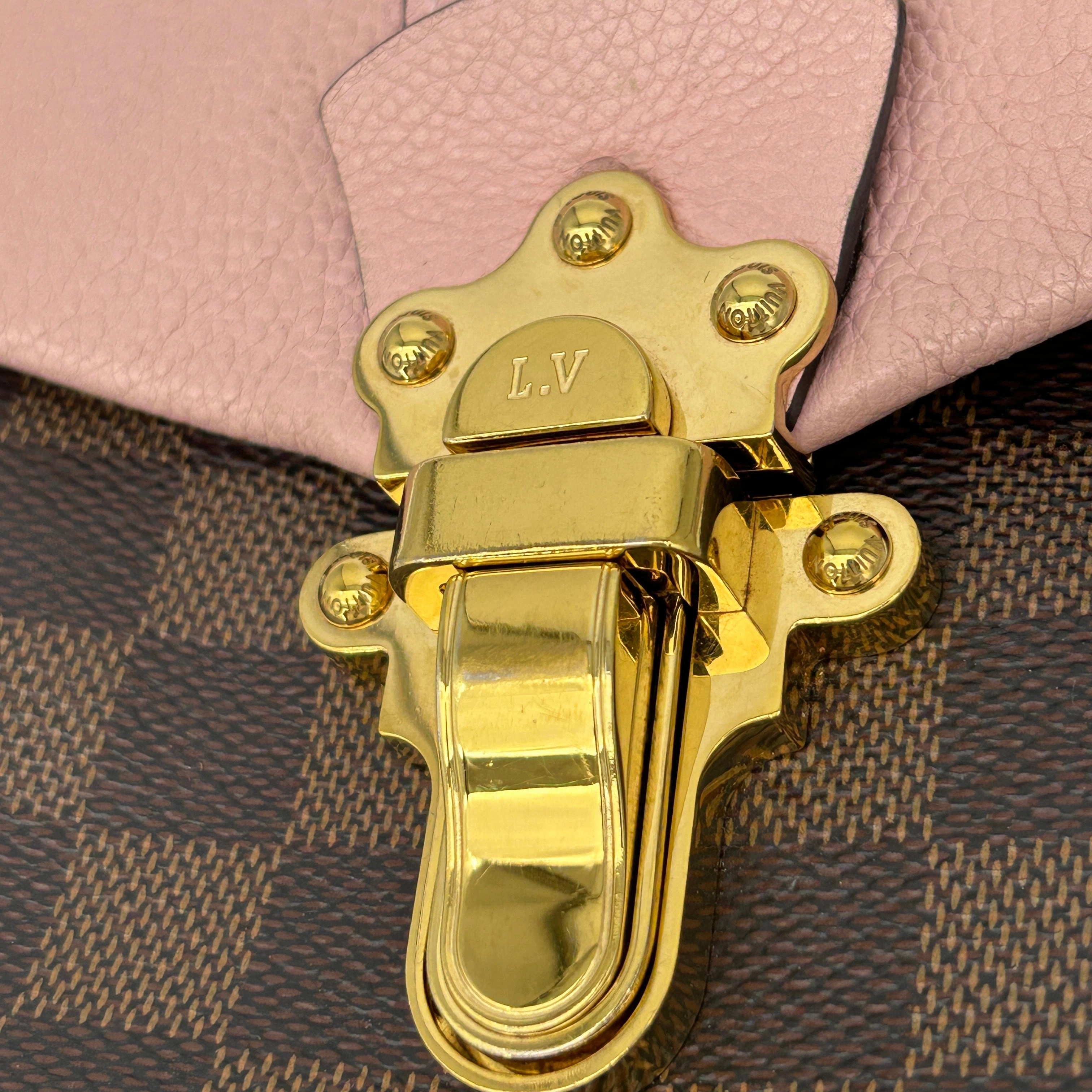 Louis Vuitton Clapton Brown Damier Ebene Rose Backpack Medium