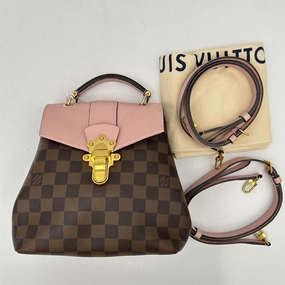 Louis Vuitton Clapton Brown Damier Ebene Rose Backpack Medium