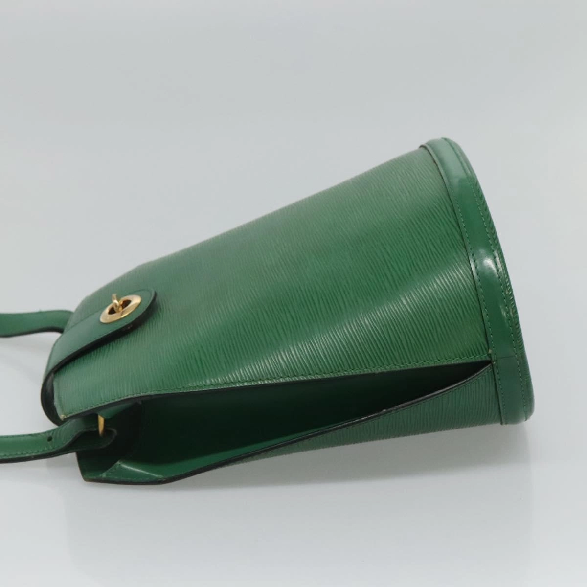 Louis Vuitton Cluny Green Leather Shoulder Bag