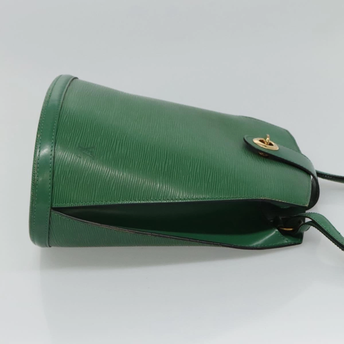 Louis Vuitton Cluny Green Leather Shoulder Bag