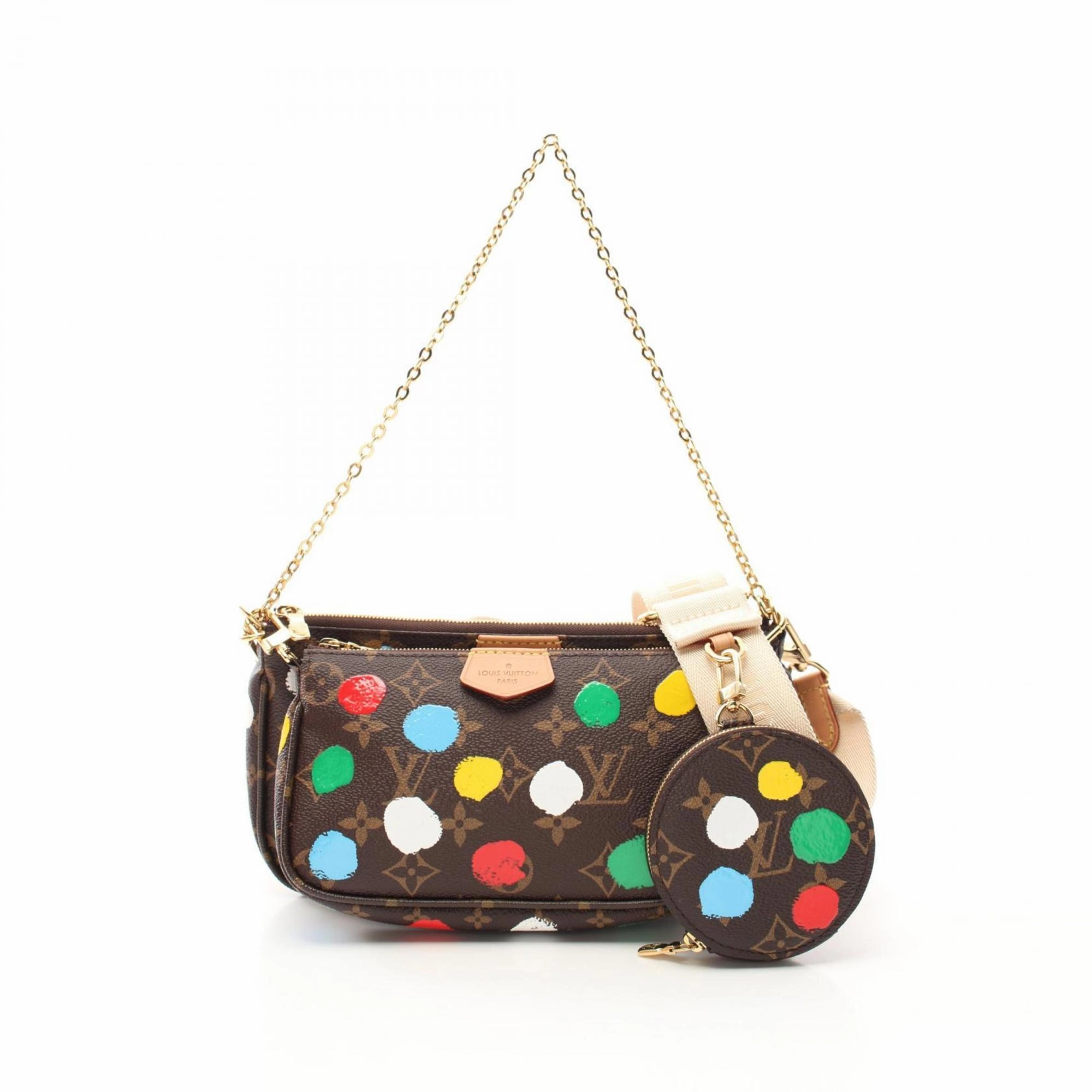 Louis Vuitton  Coated Canvas Leather Shoulder Bag (Pre-Owned)