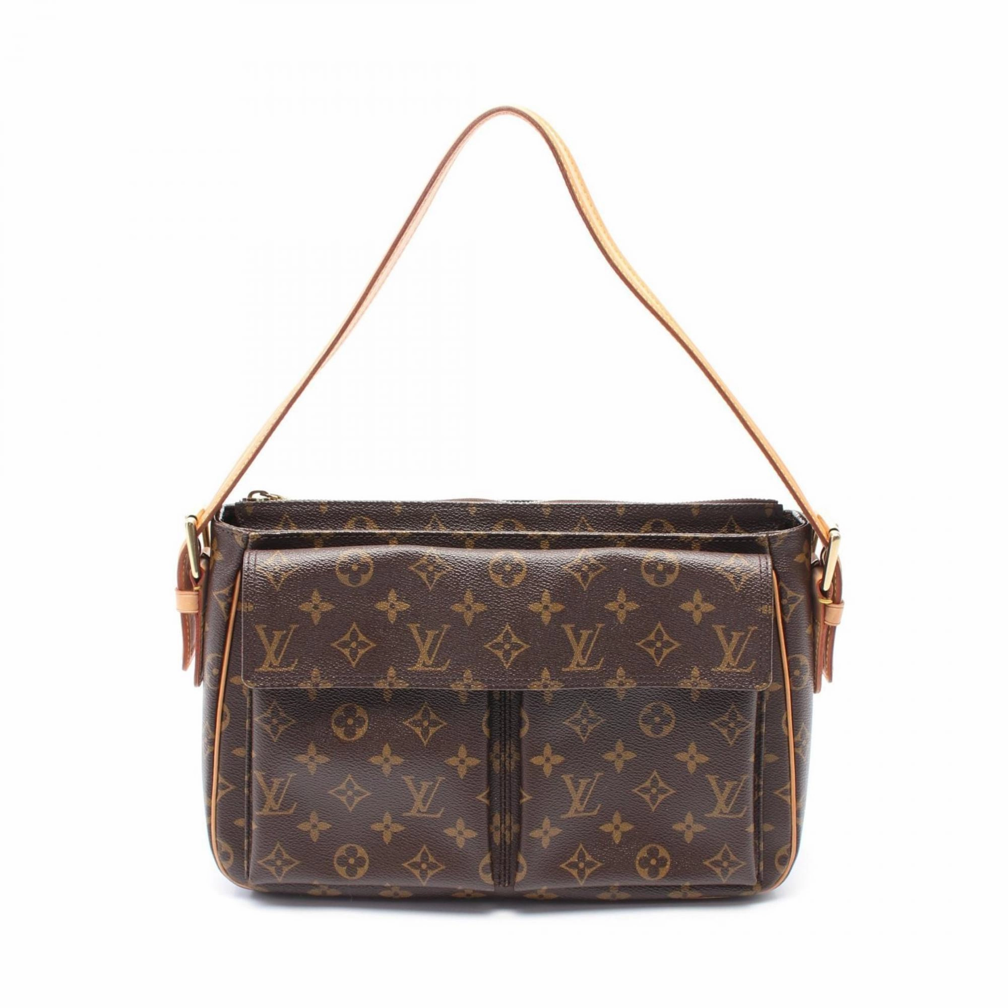Louis Vuitton Coated Canvas Leather Shoulder Bag (Pre-Owned)